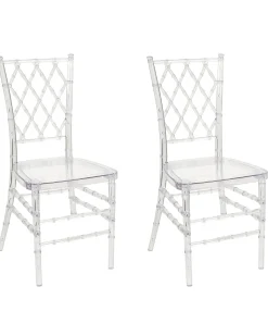 Set di 2 sedie da pranzo CLARION Trasparente