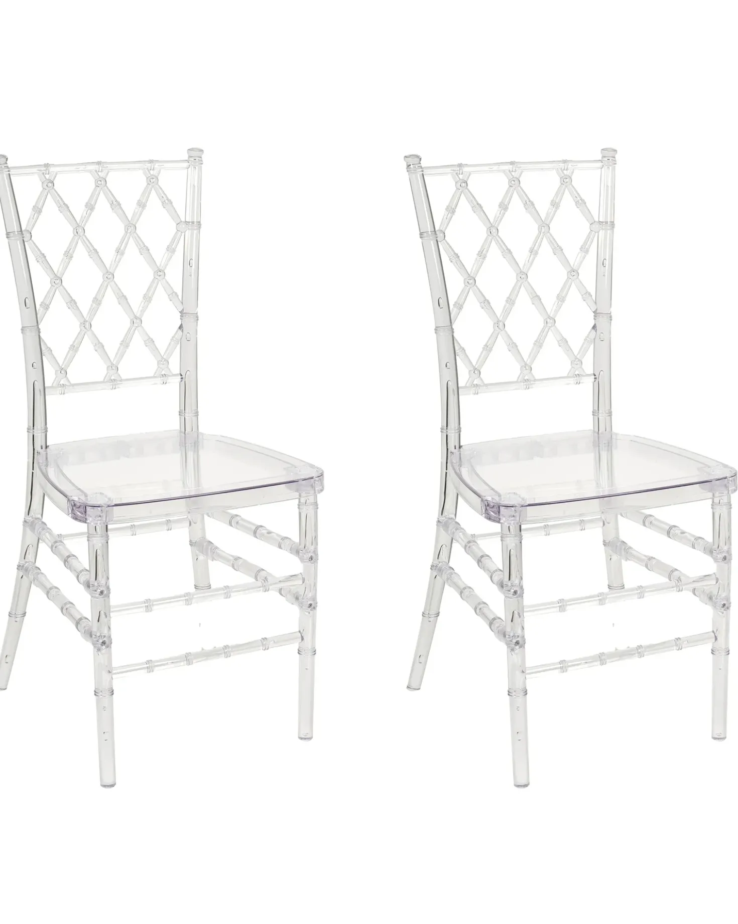 Set di 2 sedie da pranzo CLARION Trasparente