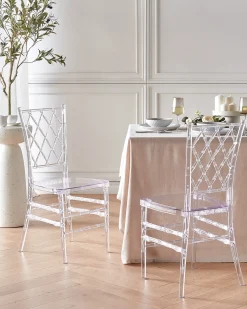 Set di 2 sedie da pranzo CLARION Trasparente