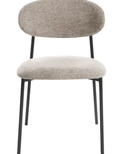 Set di 2 sedie da pranzo COWLEY Ciniglia Tortora