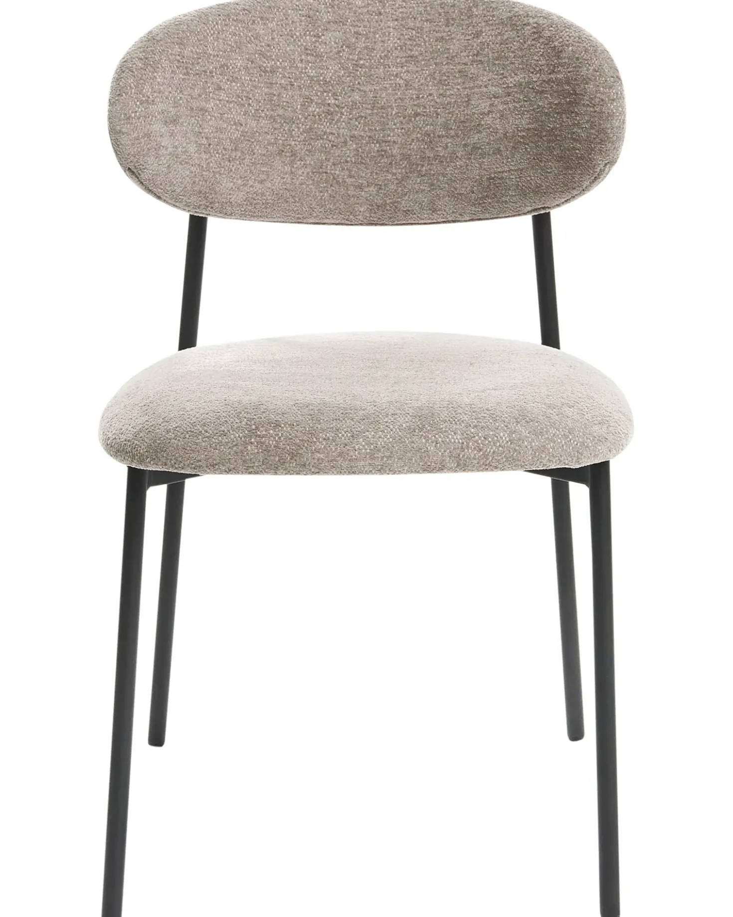 Set di 2 sedie da pranzo COWLEY Ciniglia Tortora