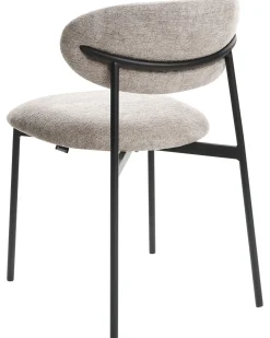 Set di 2 sedie da pranzo COWLEY Ciniglia Tortora