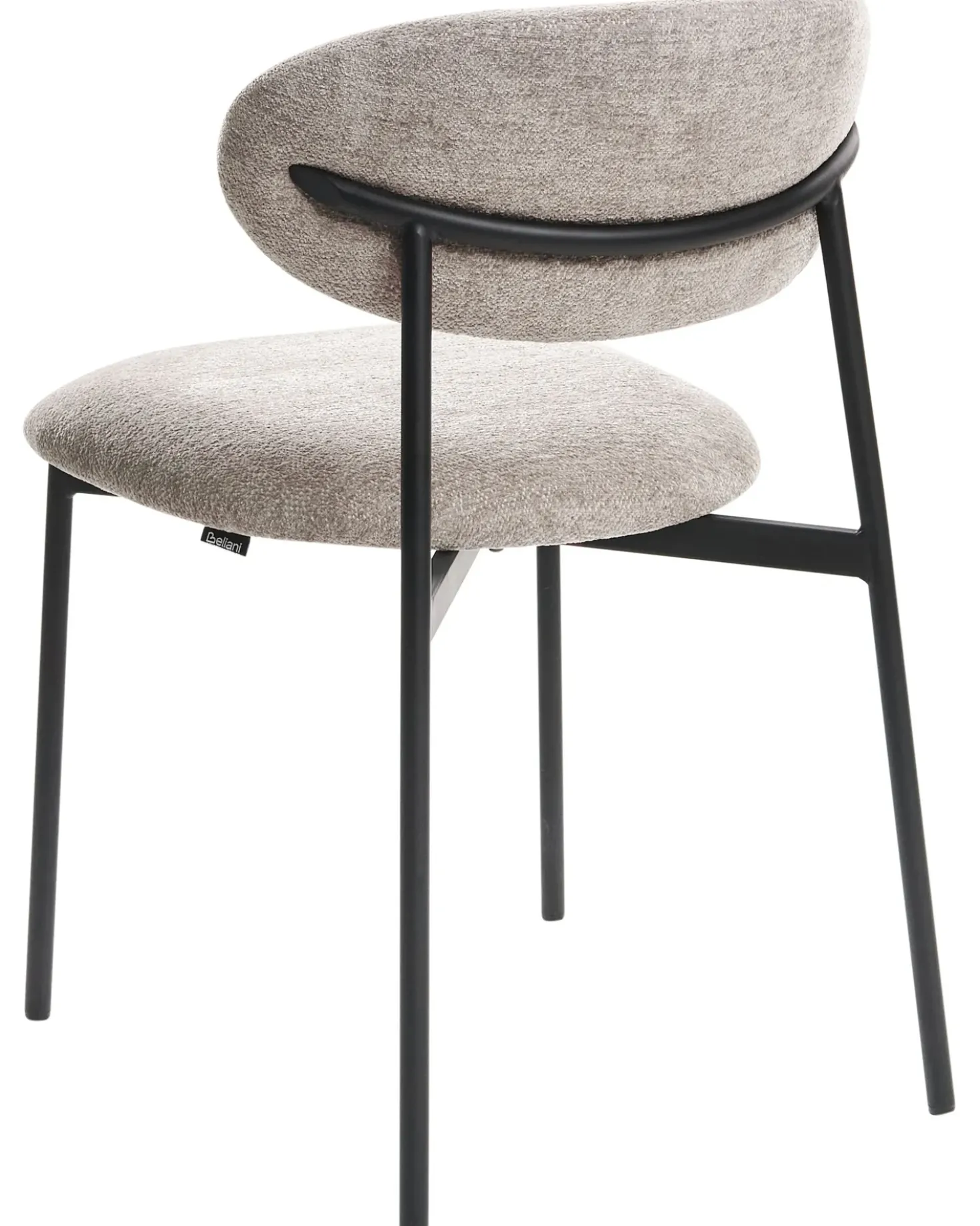 Set di 2 sedie da pranzo COWLEY Ciniglia Tortora