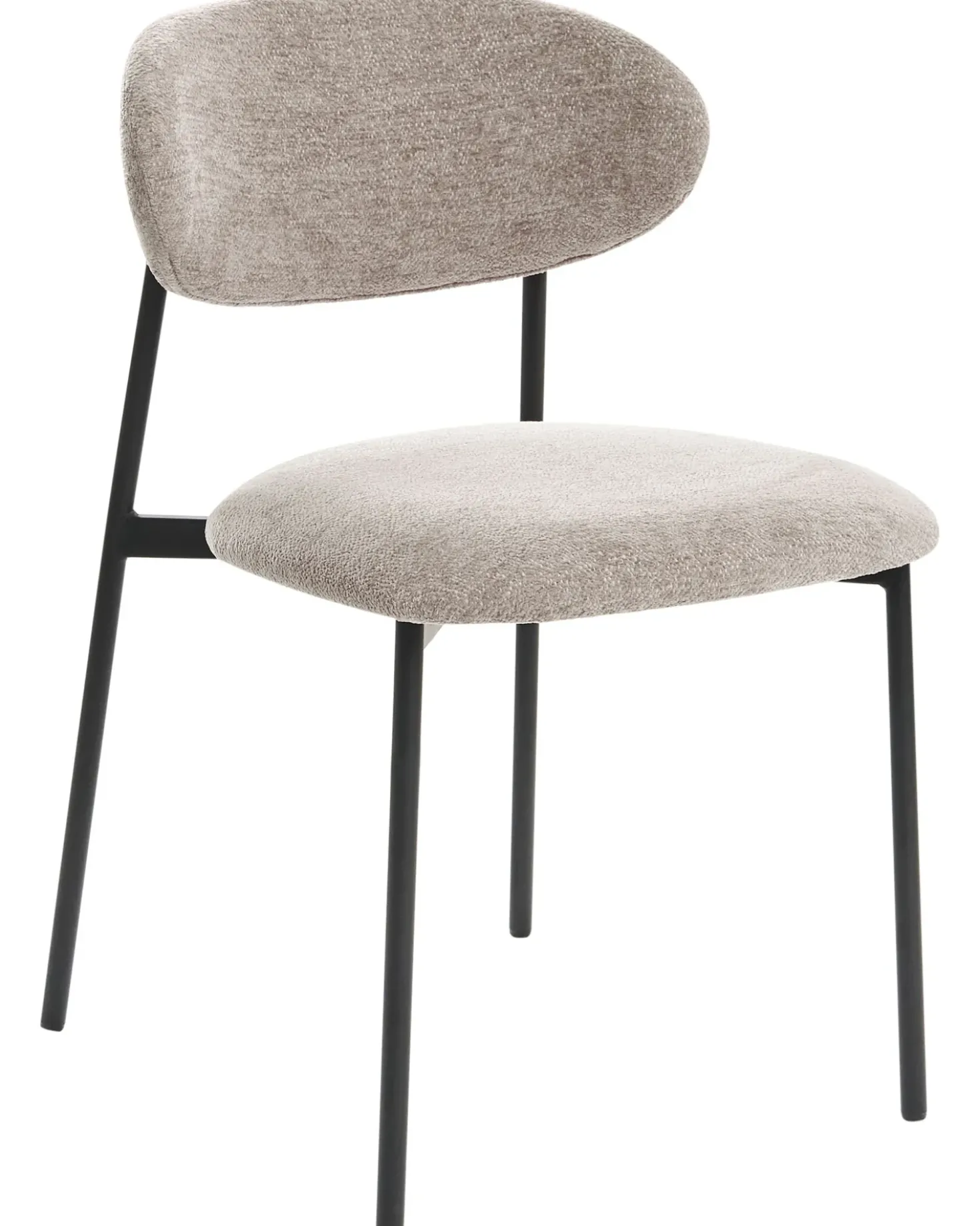 Set di 2 sedie da pranzo COWLEY Ciniglia Tortora