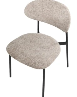 Set di 2 sedie da pranzo COWLEY Ciniglia Tortora