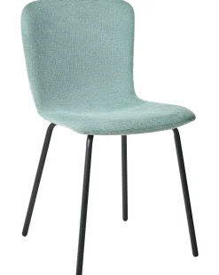 Set di 4 sedie da pranzo CALDWELL Tessuto Verde menta