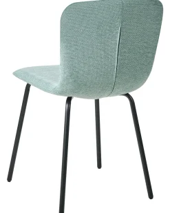 Set di 4 sedie da pranzo CALDWELL Tessuto Verde menta