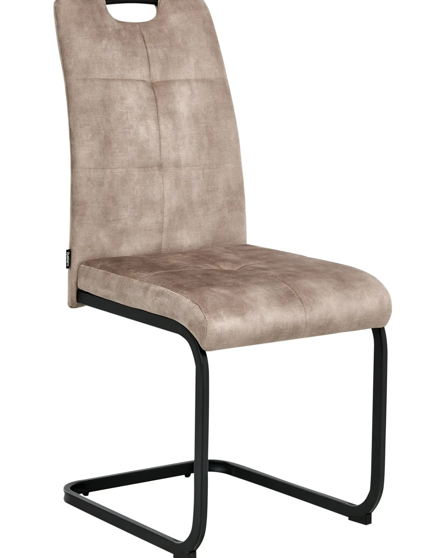 Set di 4 sedie da pranzo CISCO Tessuto Tortora