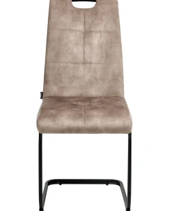 Set di 4 sedie da pranzo CISCO Tessuto Tortora