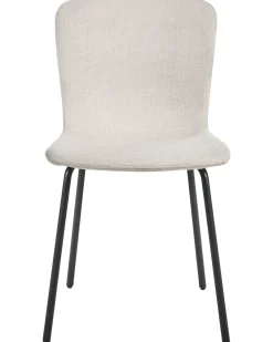Set di 4 sedie da pranzo CALDWELL Tessuto Beige chiaro