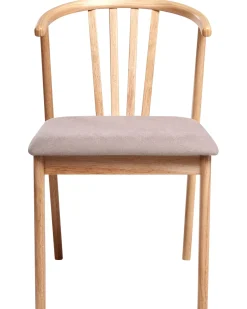 Set di 2 sedie da pranzo CRAIG Legno Marrone chiaro/Tortora