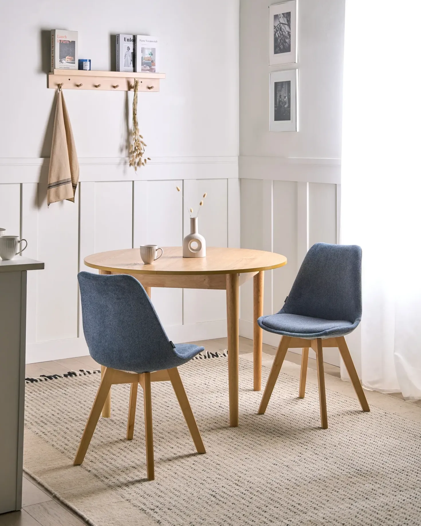Set di 2 sedie da pranzo DAKOTA II Tessuto Azzurro