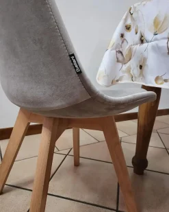 Set di 2 sedie da pranzo DAKOTA II Velluto Grigio