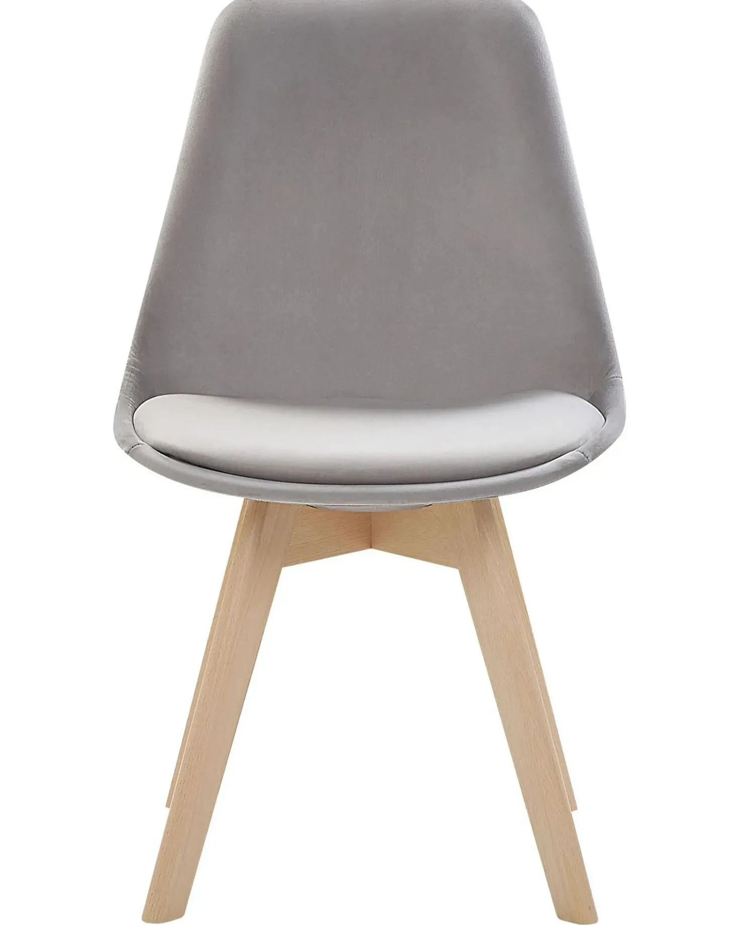 Set di 2 sedie da pranzo DAKOTA II Velluto Grigio