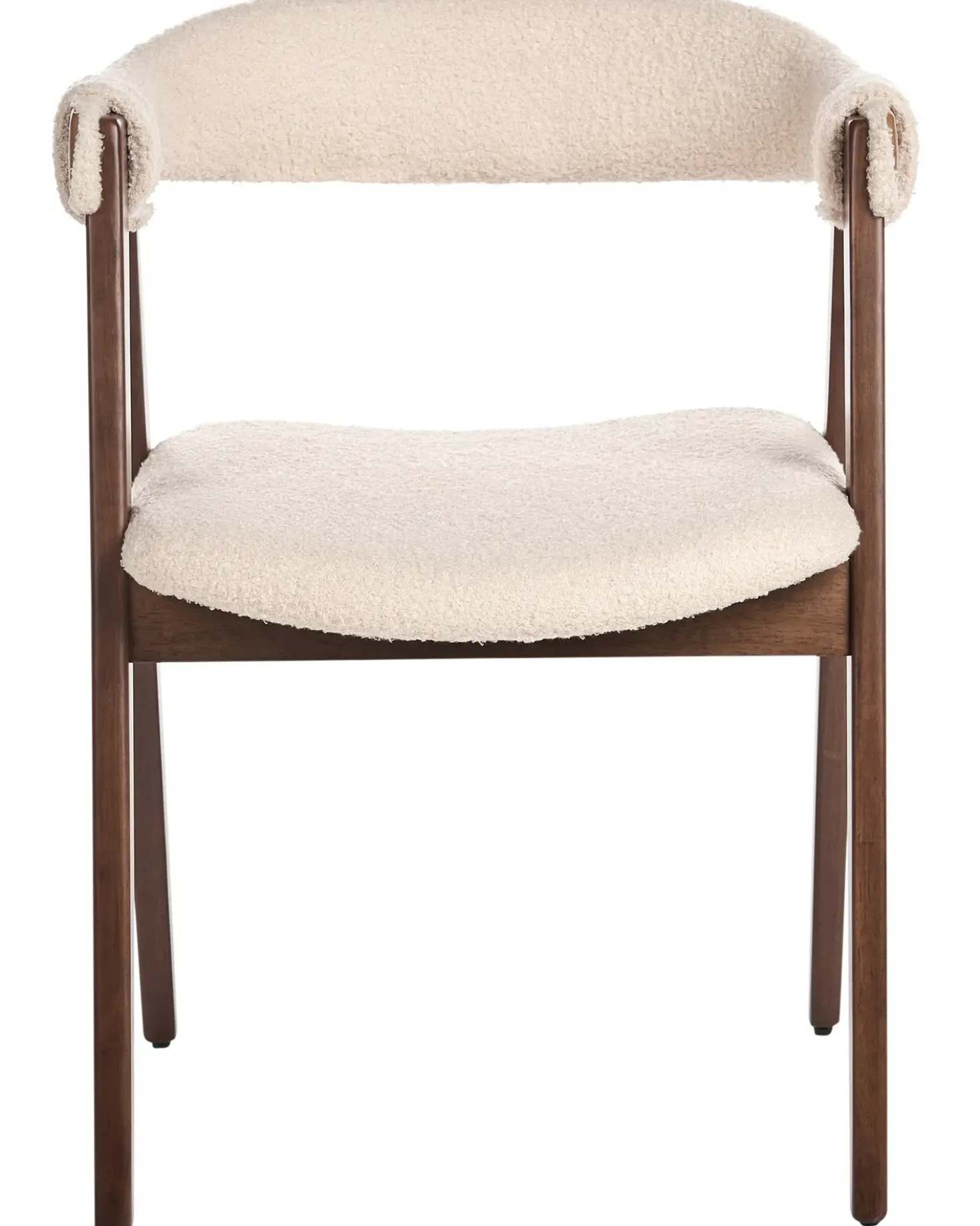 Set di 2 sedie da pranzo DAY Bouclé Marrone scuro/Beige