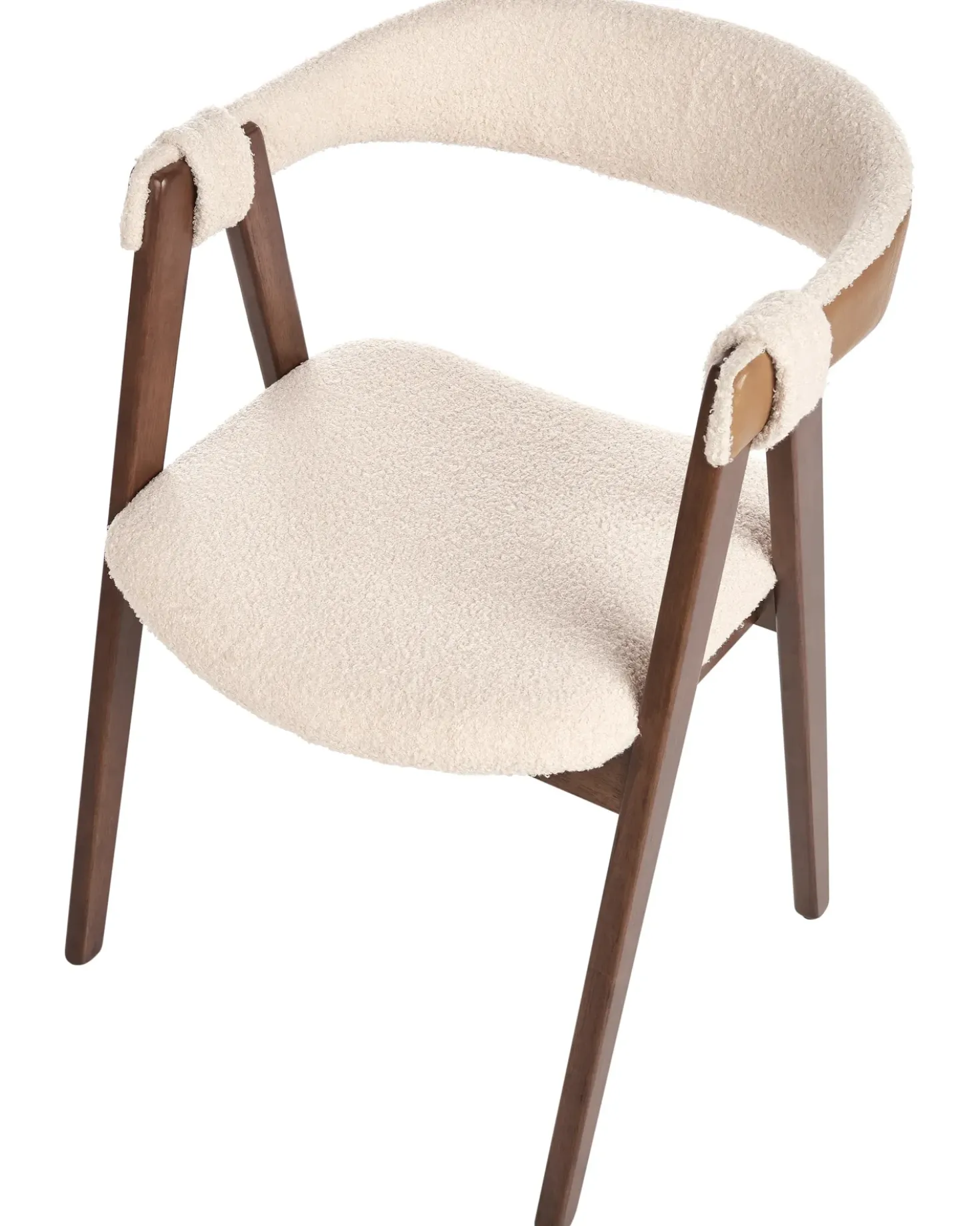 Set di 2 sedie da pranzo DAY Bouclé Marrone scuro/Beige
