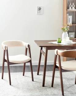 Set di 2 sedie da pranzo DAY Bouclé Marrone scuro/Beige