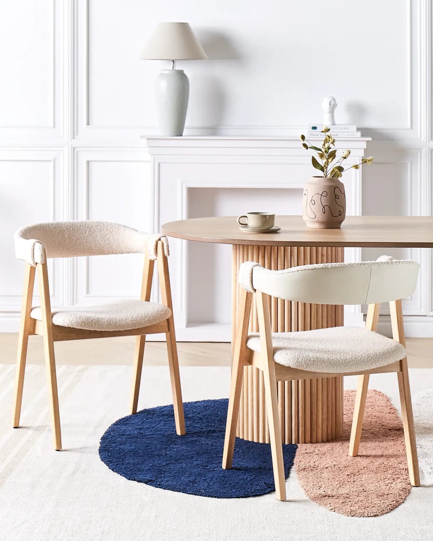 Set di 2 sedie da pranzo DAY Bouclé Marrone chiaro/Beige