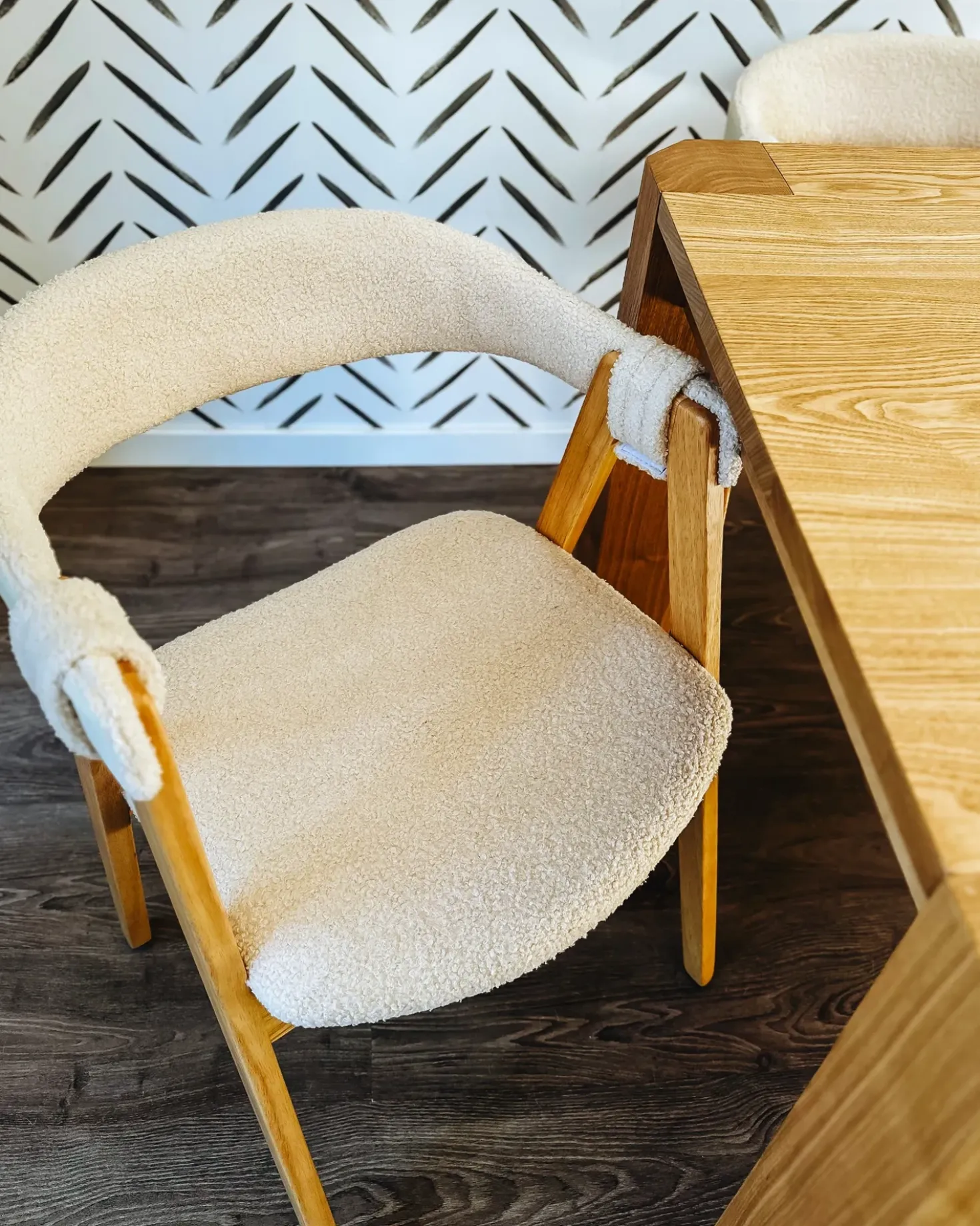 Set di 2 sedie da pranzo DAY Bouclé Marrone chiaro/Beige