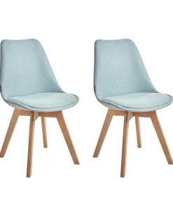 Set di 2 sedie da pranzo DAKOTA II Tessuto Verde menta