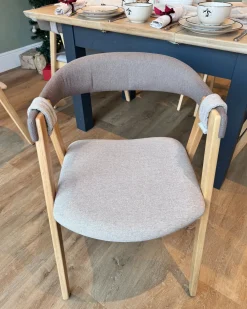 Set di 2 sedie da pranzo DAY Tessuto Marrone chiaro/Tortora