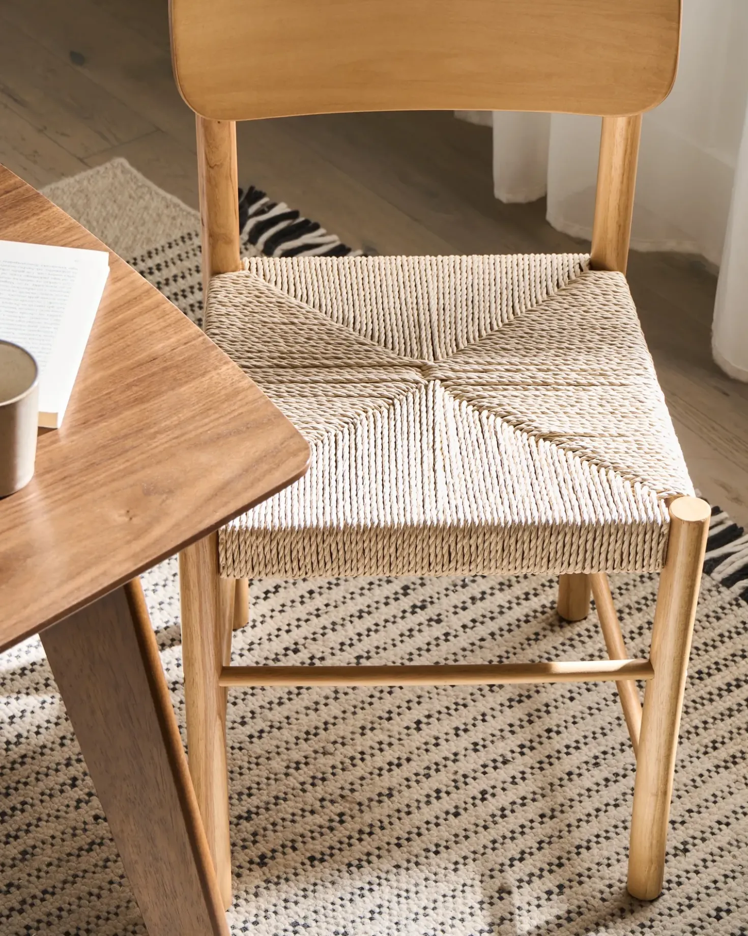 Set di 2 sedie da pranzo DIGNE Legno Marrone chiaro