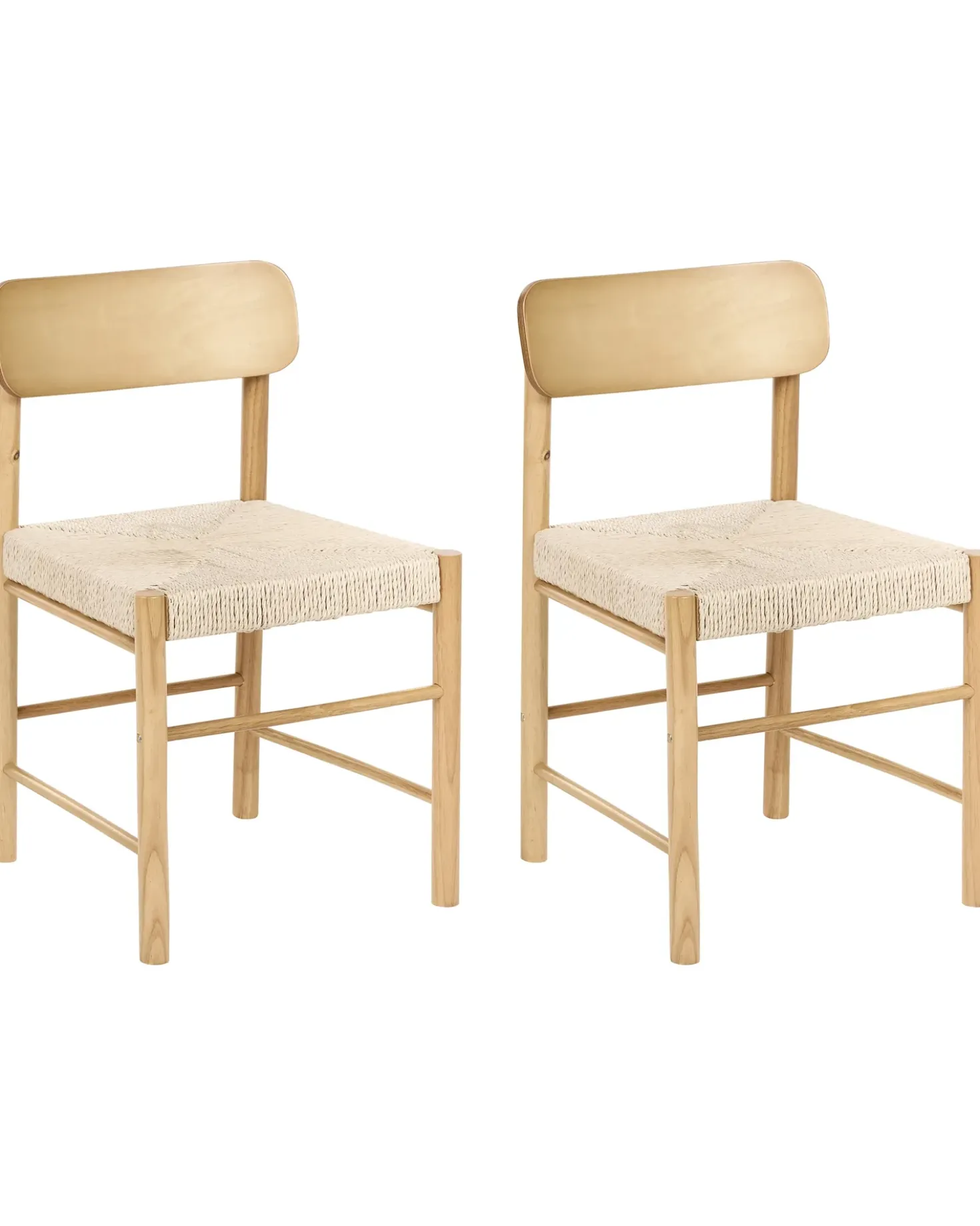 Set di 2 sedie da pranzo DIGNE Legno Marrone chiaro