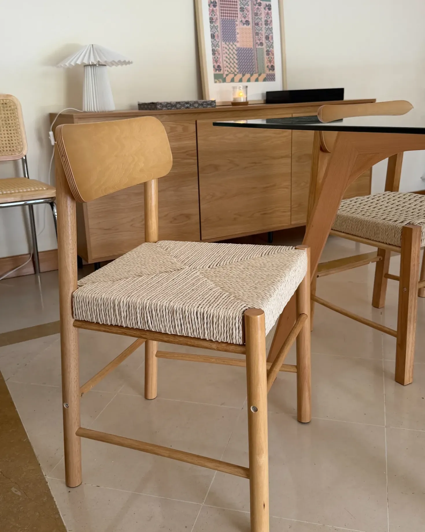 Set di 2 sedie da pranzo DIGNE Legno Marrone chiaro