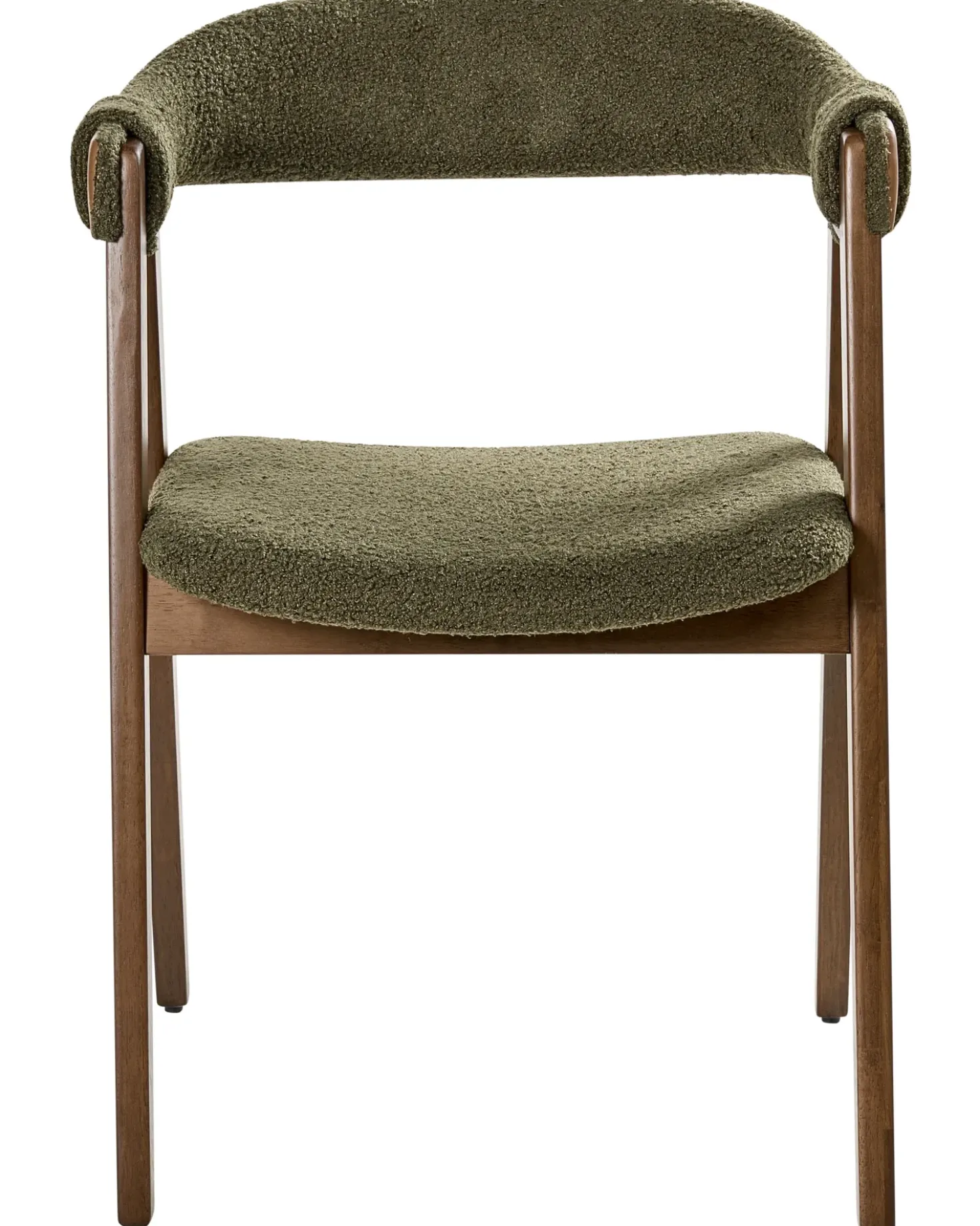 Set di 2 sedie da pranzo DAY Bouclé Marrone scuro/Verde