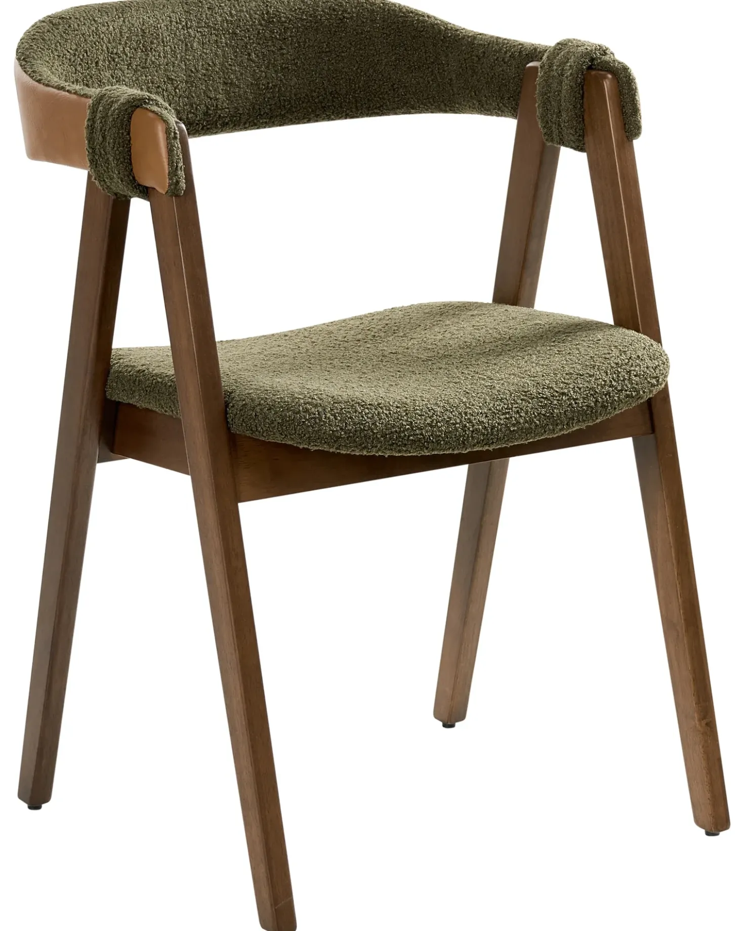 Set di 2 sedie da pranzo DAY Bouclé Marrone scuro/Verde