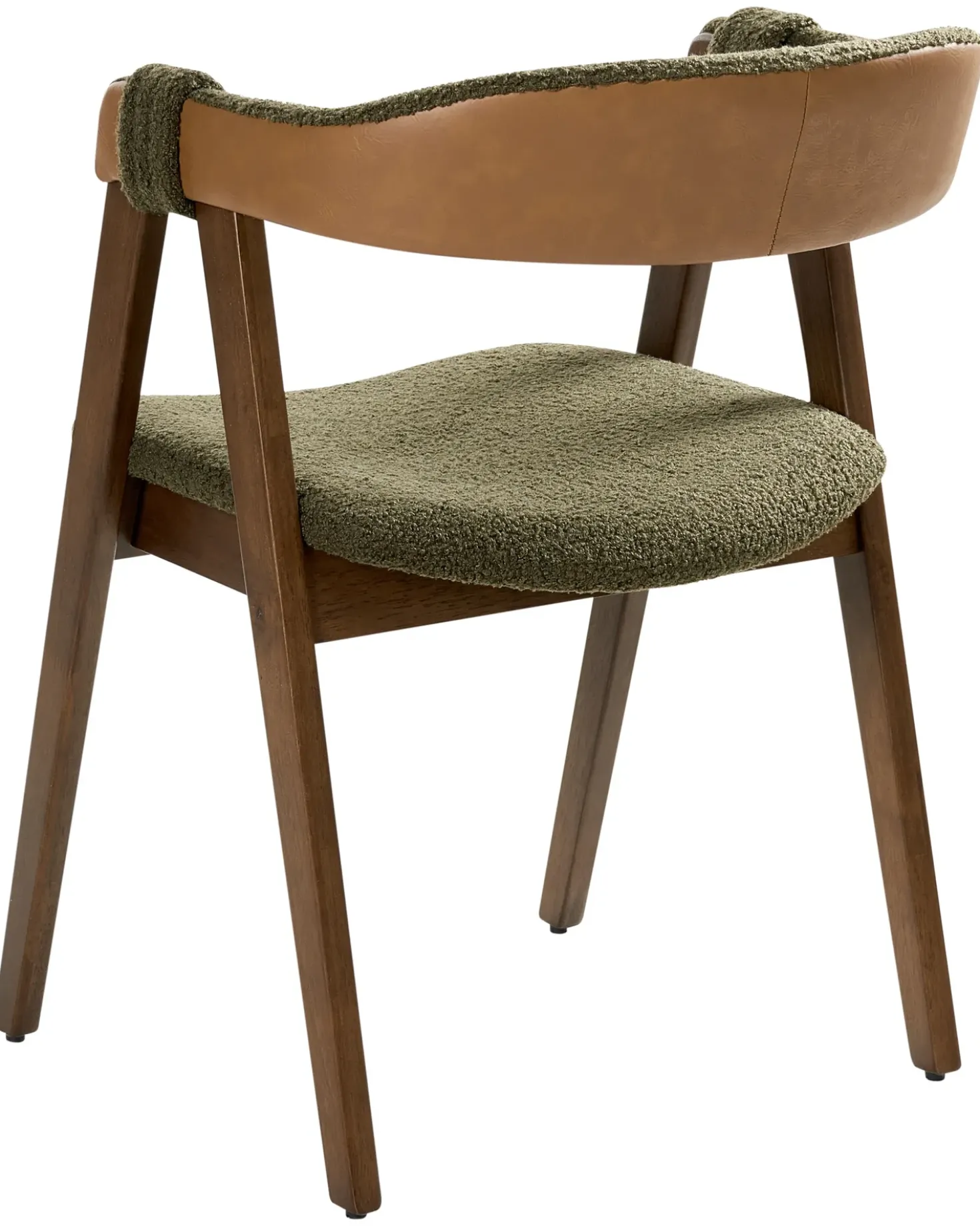 Set di 2 sedie da pranzo DAY Bouclé Marrone scuro/Verde