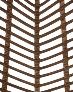 Set di 2 sedie da pranzo DILLEY Rattan Marrone