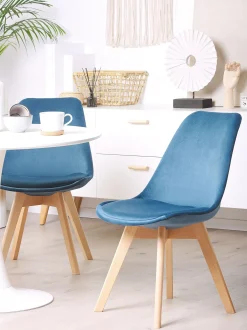 Set di 2 sedie da pranzo DAKOTA II Velluto Blu