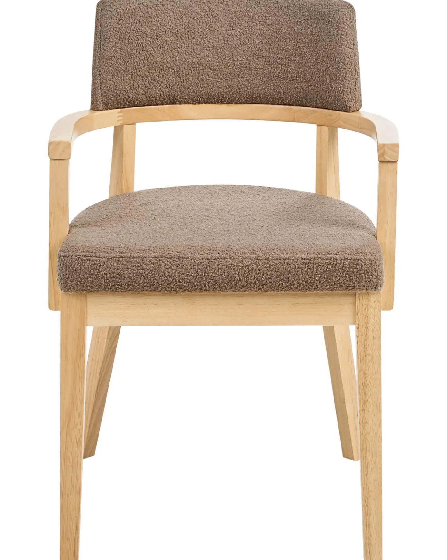 Set di 2 sedie da pranzo DALBO Bouclé Marrone chiaro/Tortora