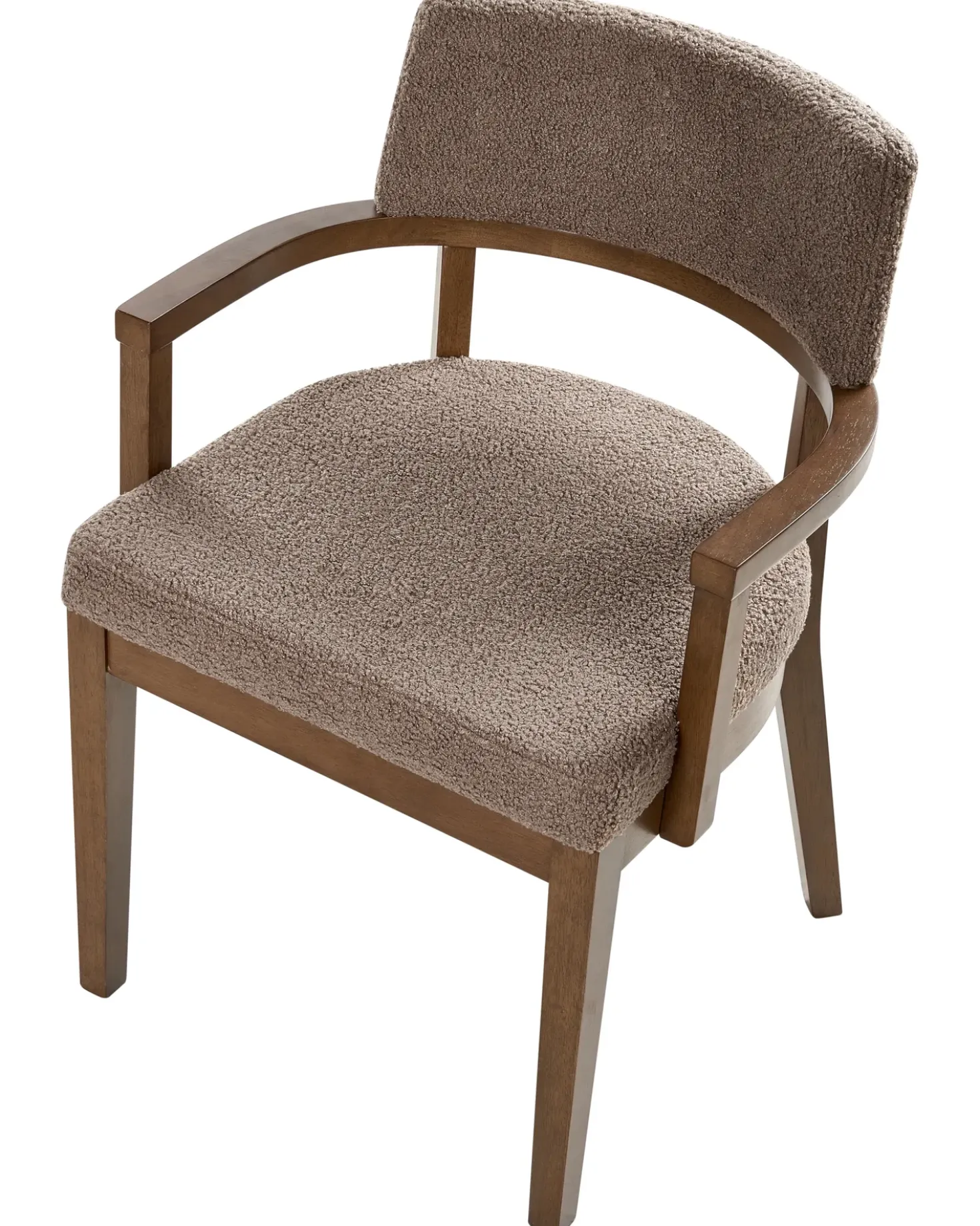 Set di 2 sedie da pranzo DALBO Bouclé Marrone/Tortora