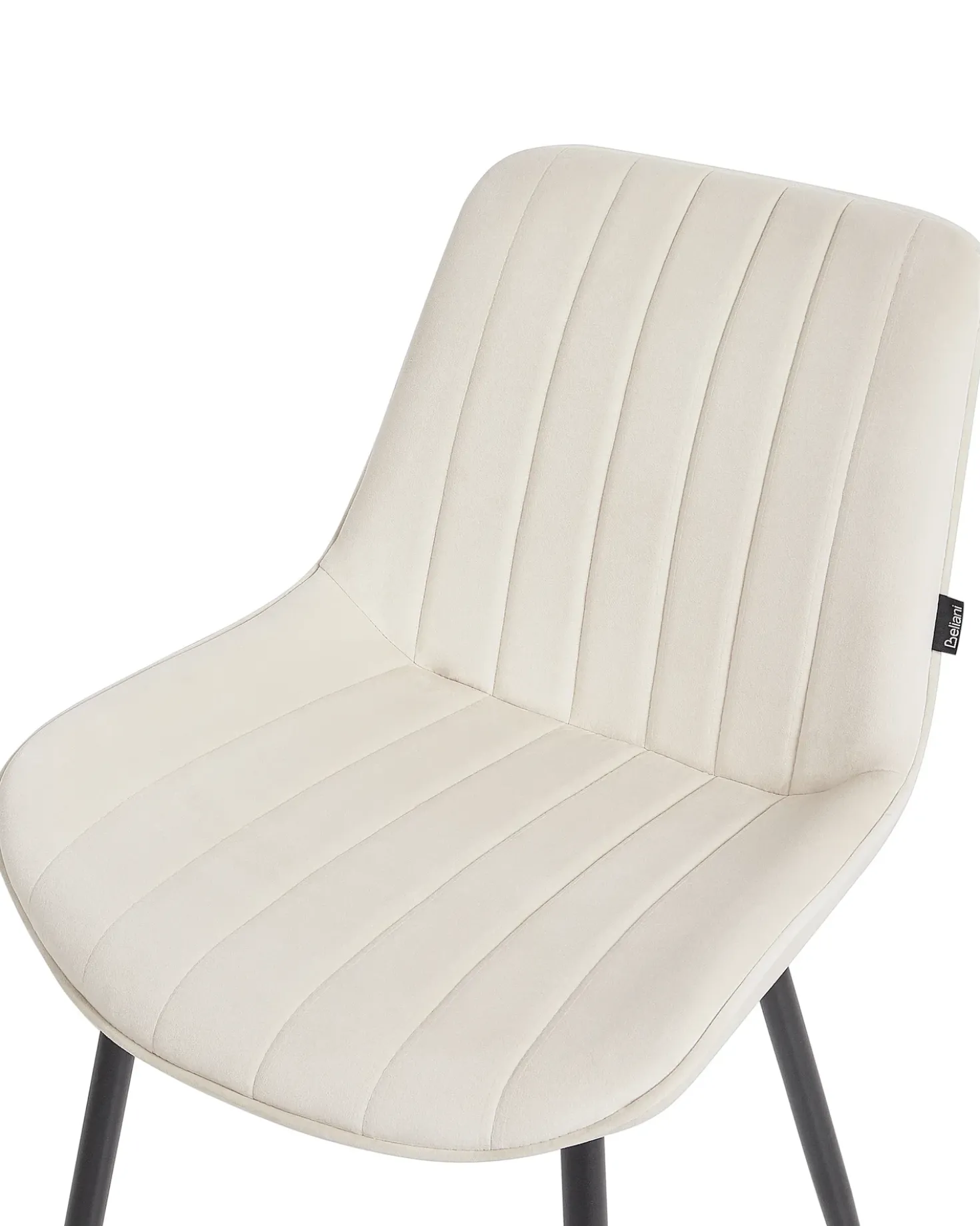 Set di 2 sedie da pranzo DUBROVNIK Velluto Beige chiaro