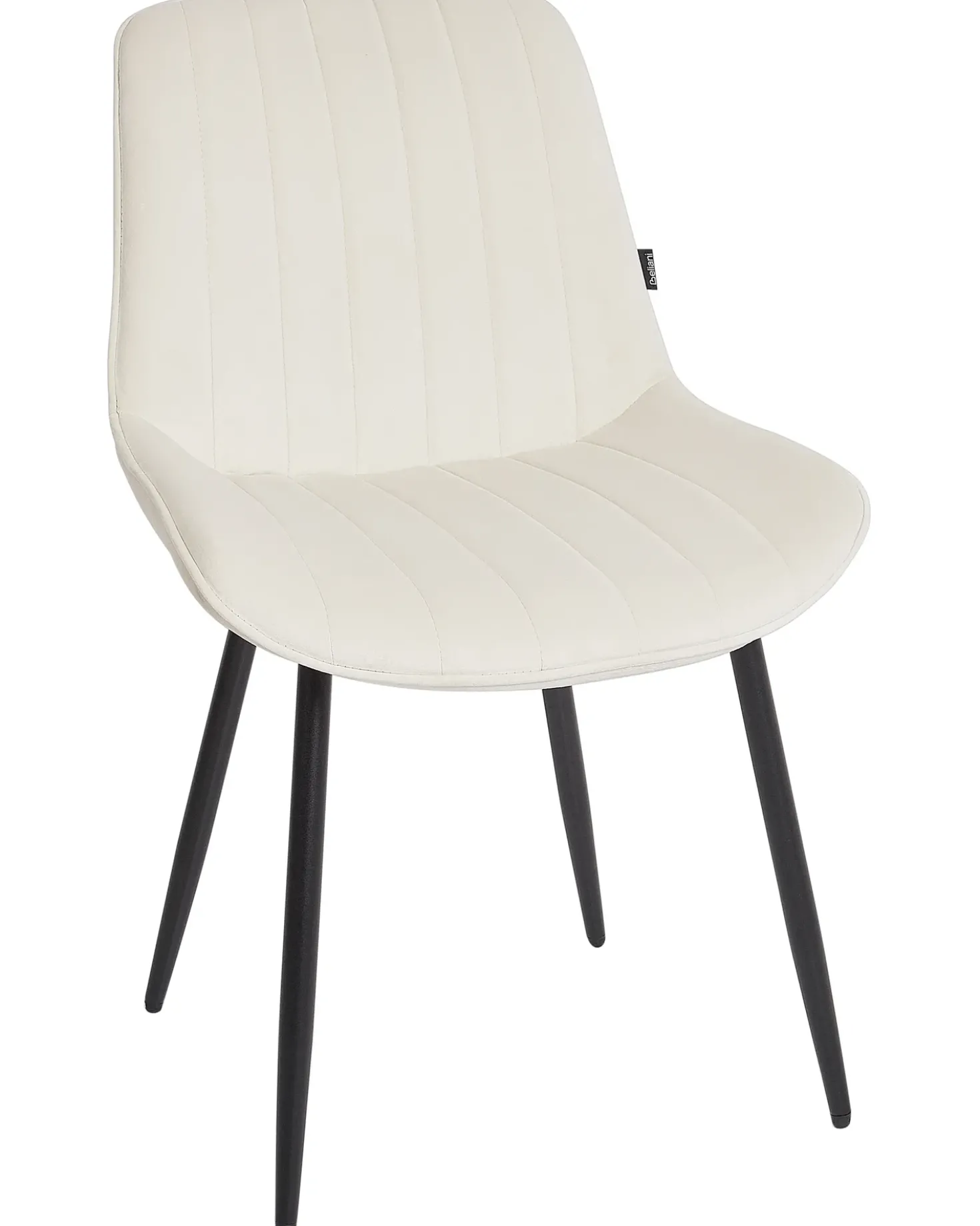 Set di 2 sedie da pranzo DUBROVNIK Velluto Beige chiaro