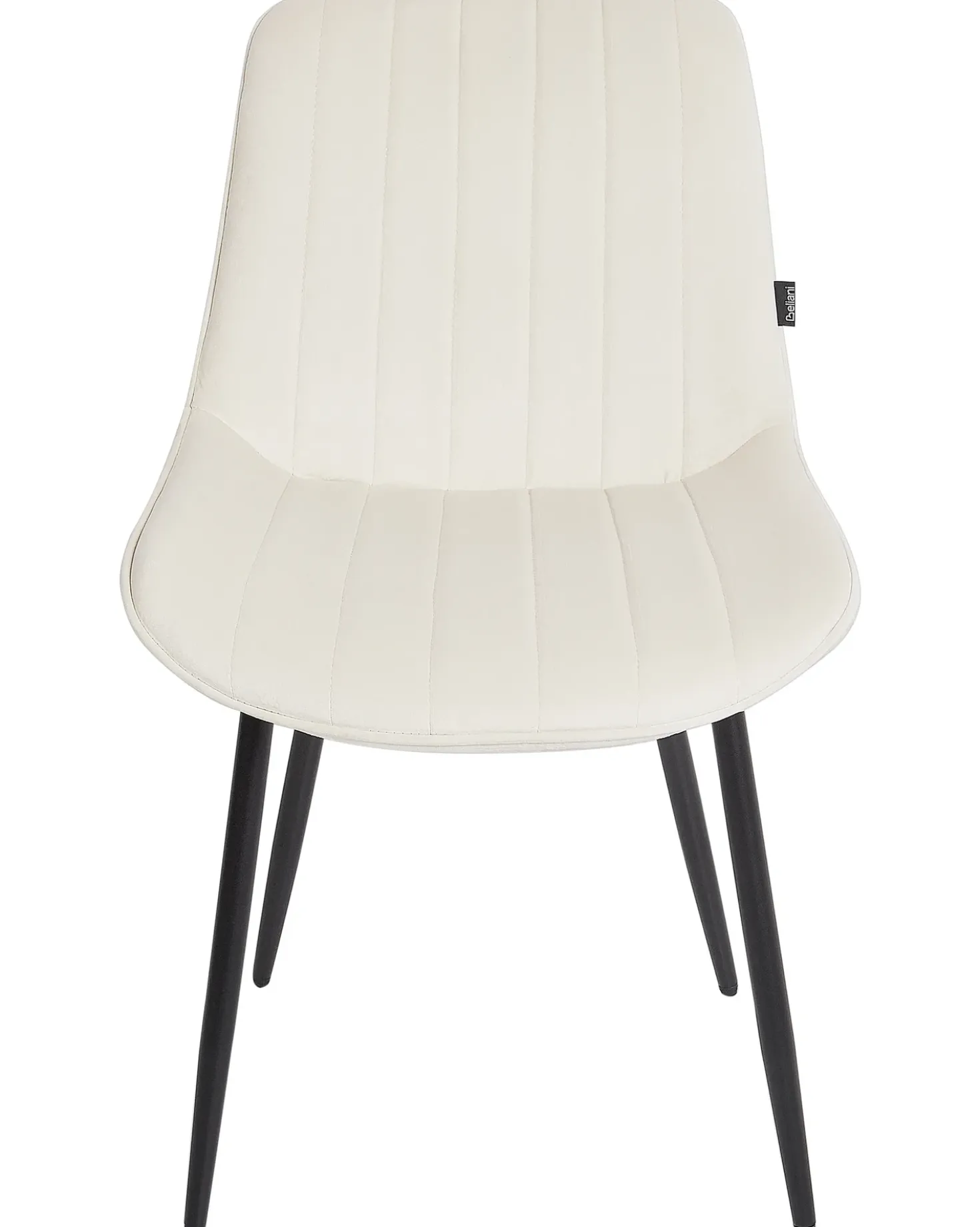 Set di 2 sedie da pranzo DUBROVNIK Velluto Beige chiaro