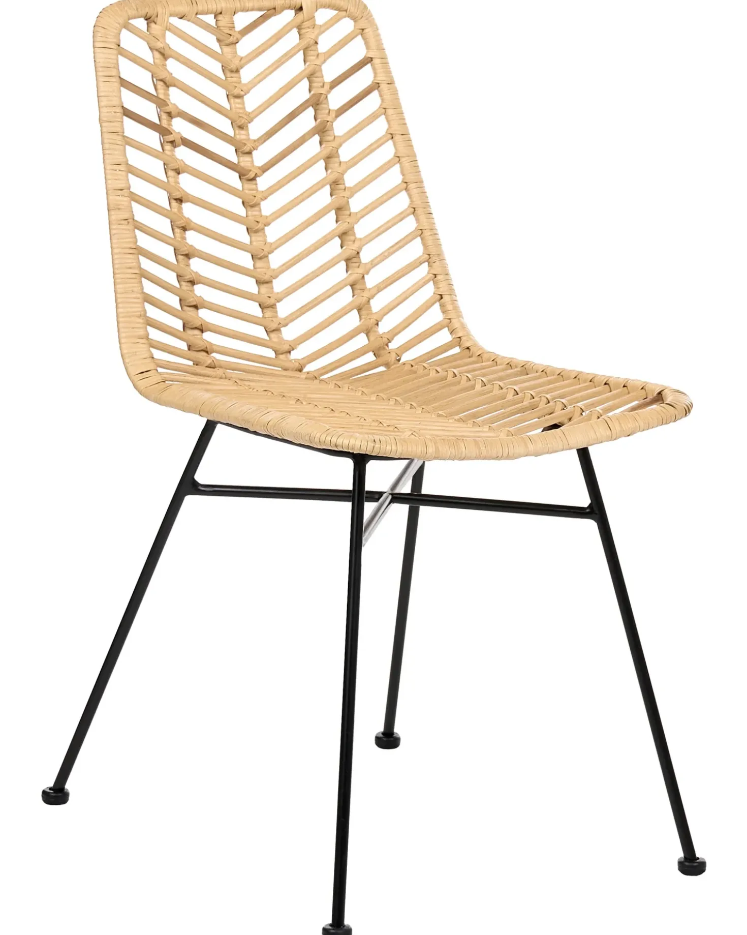 Set di 2 sedie da pranzo DILLEY Rattan Naturale