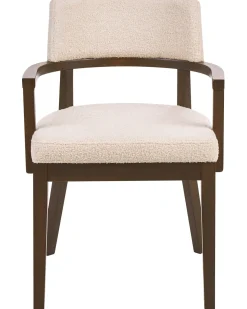 Set di 2 sedie da pranzo DALBO Bouclé Marrone scuro/Bianco sporco