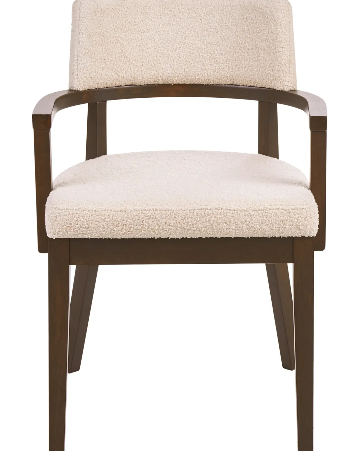 Set di 2 sedie da pranzo DALBO Bouclé Marrone scuro/Bianco sporco