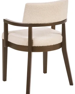 Set di 2 sedie da pranzo DALBO Bouclé Marrone scuro/Bianco sporco