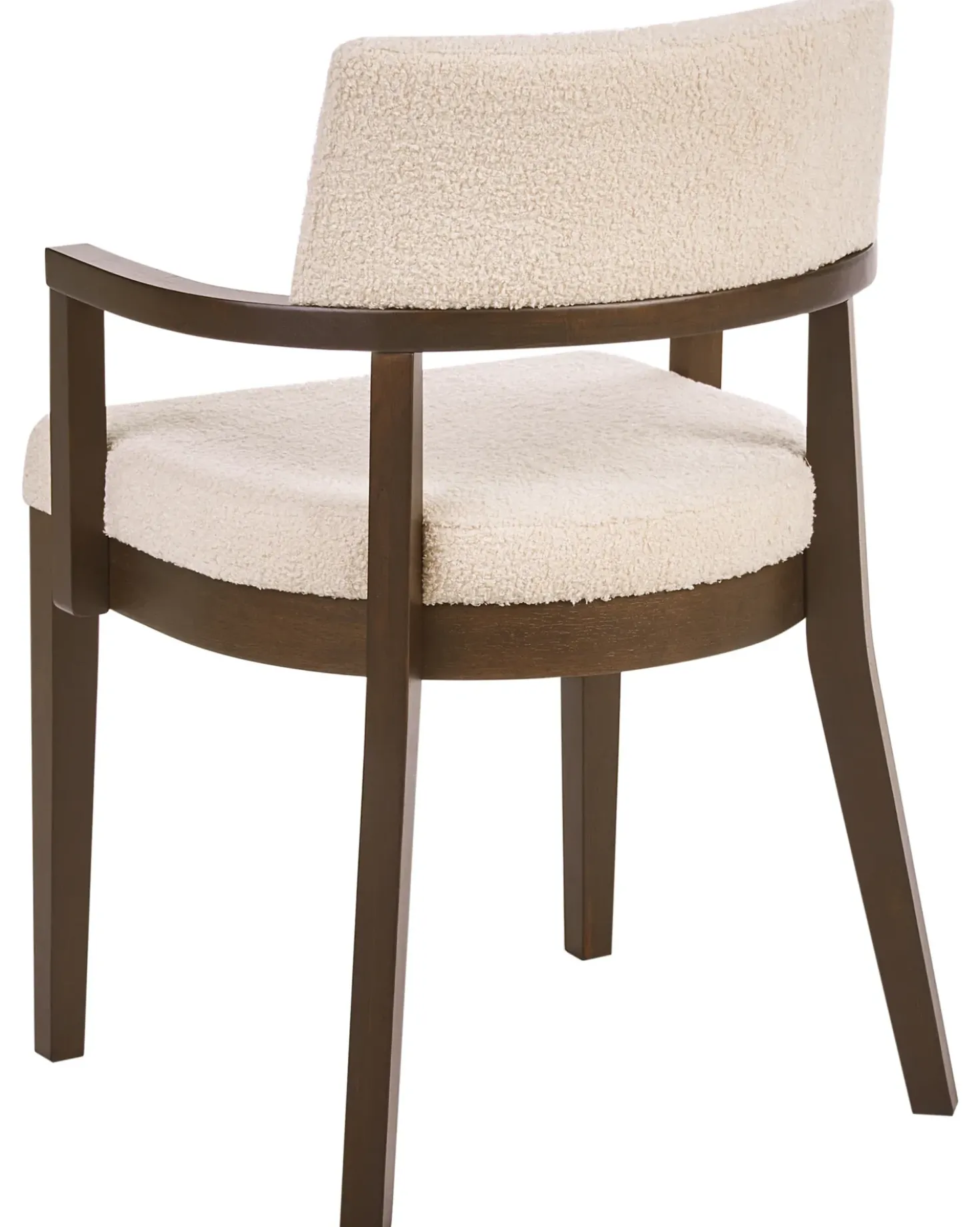 Set di 2 sedie da pranzo DALBO Bouclé Marrone scuro/Bianco sporco