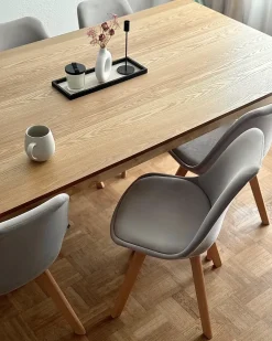 Set di 2 sedie da pranzo DAKOTA II Velluto Tortora
