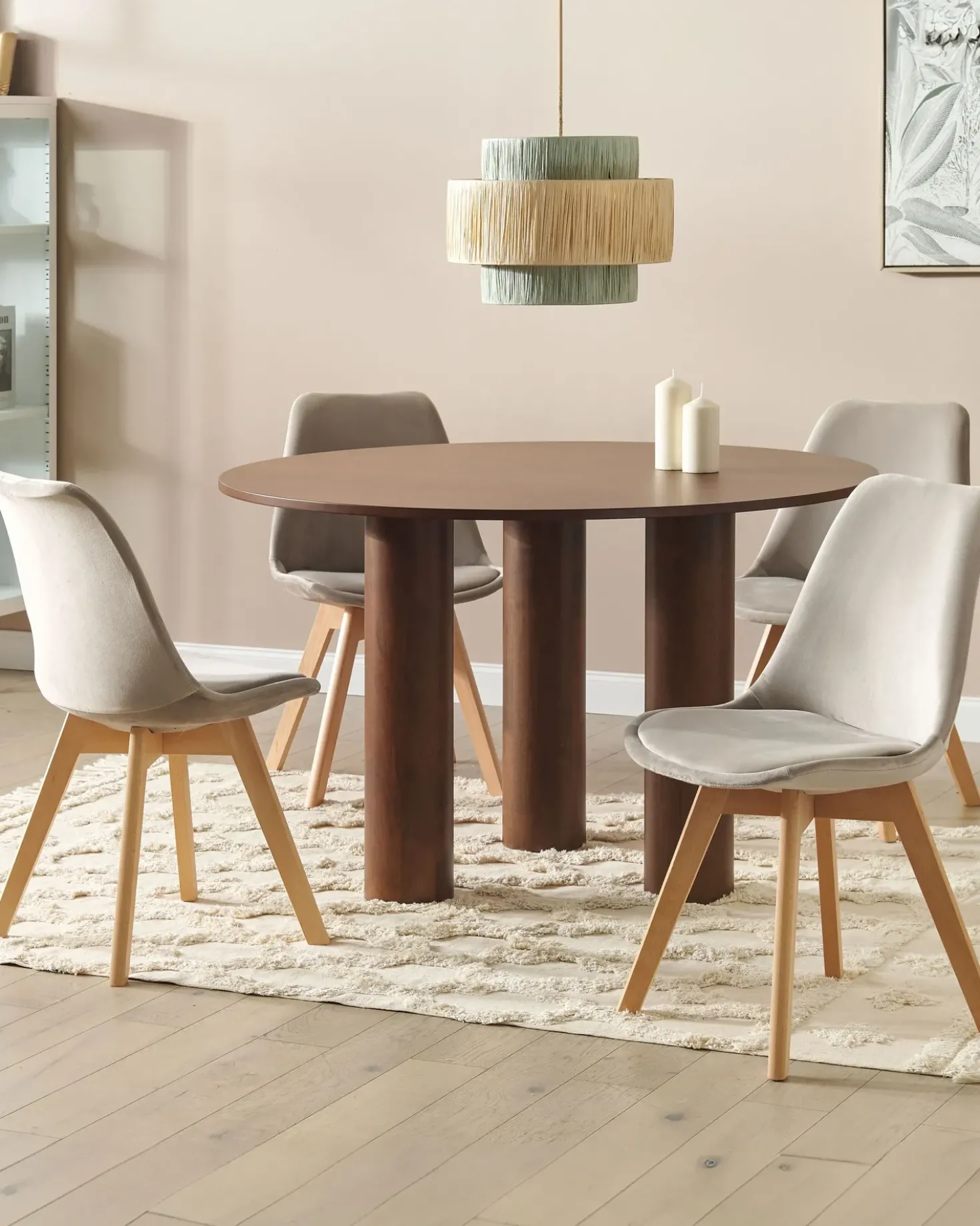 Set di 2 sedie da pranzo DAKOTA II Velluto Tortora