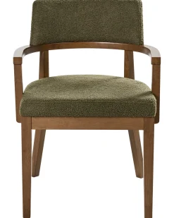 Set di 2 sedie da pranzo DALBO Bouclé Marrone/Verde