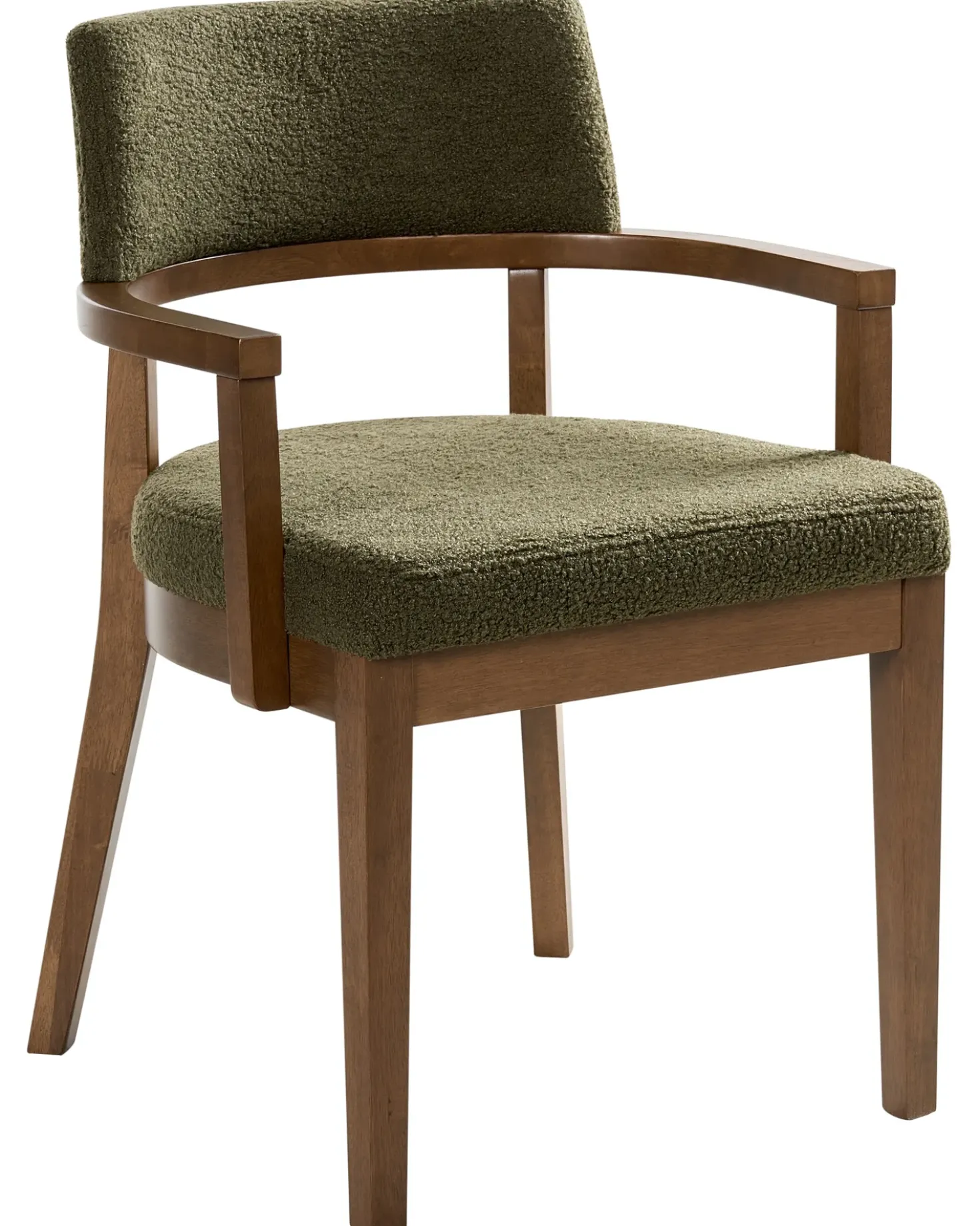 Set di 2 sedie da pranzo DALBO Bouclé Marrone/Verde