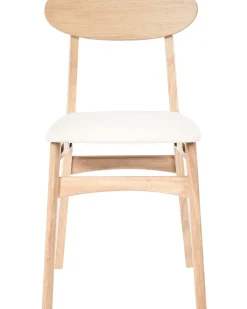 Set di 2 sedie da pranzo DOYLE Legno Marrone chiaro/Beige chiaro