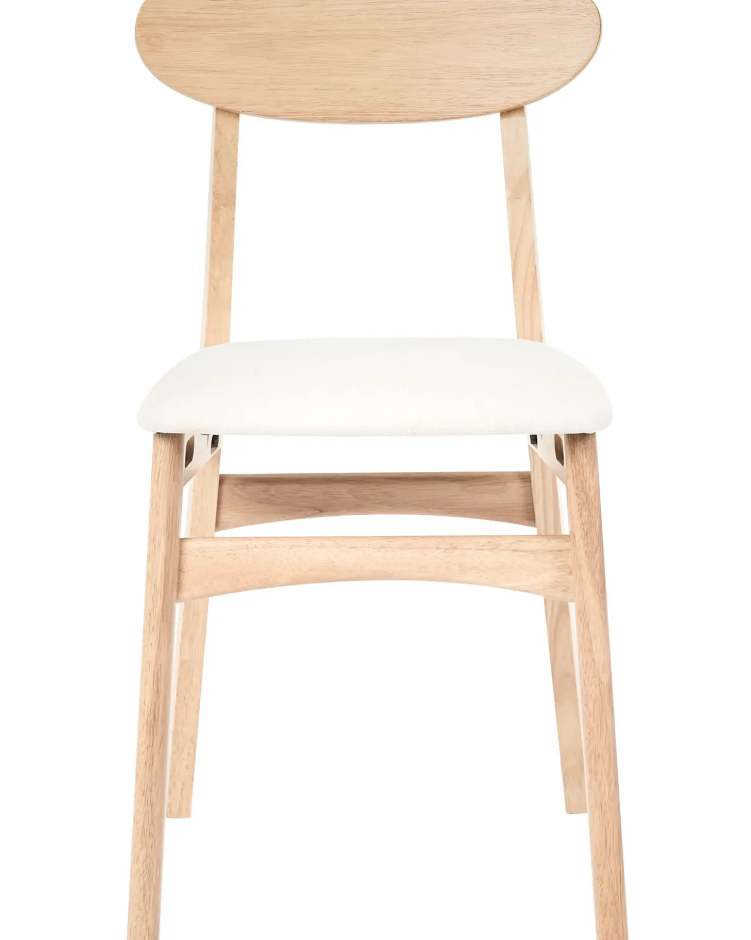 Set di 2 sedie da pranzo DOYLE Legno Marrone chiaro/Beige chiaro