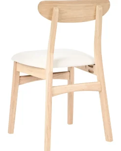 Set di 2 sedie da pranzo DOYLE Legno Marrone chiaro/Beige chiaro
